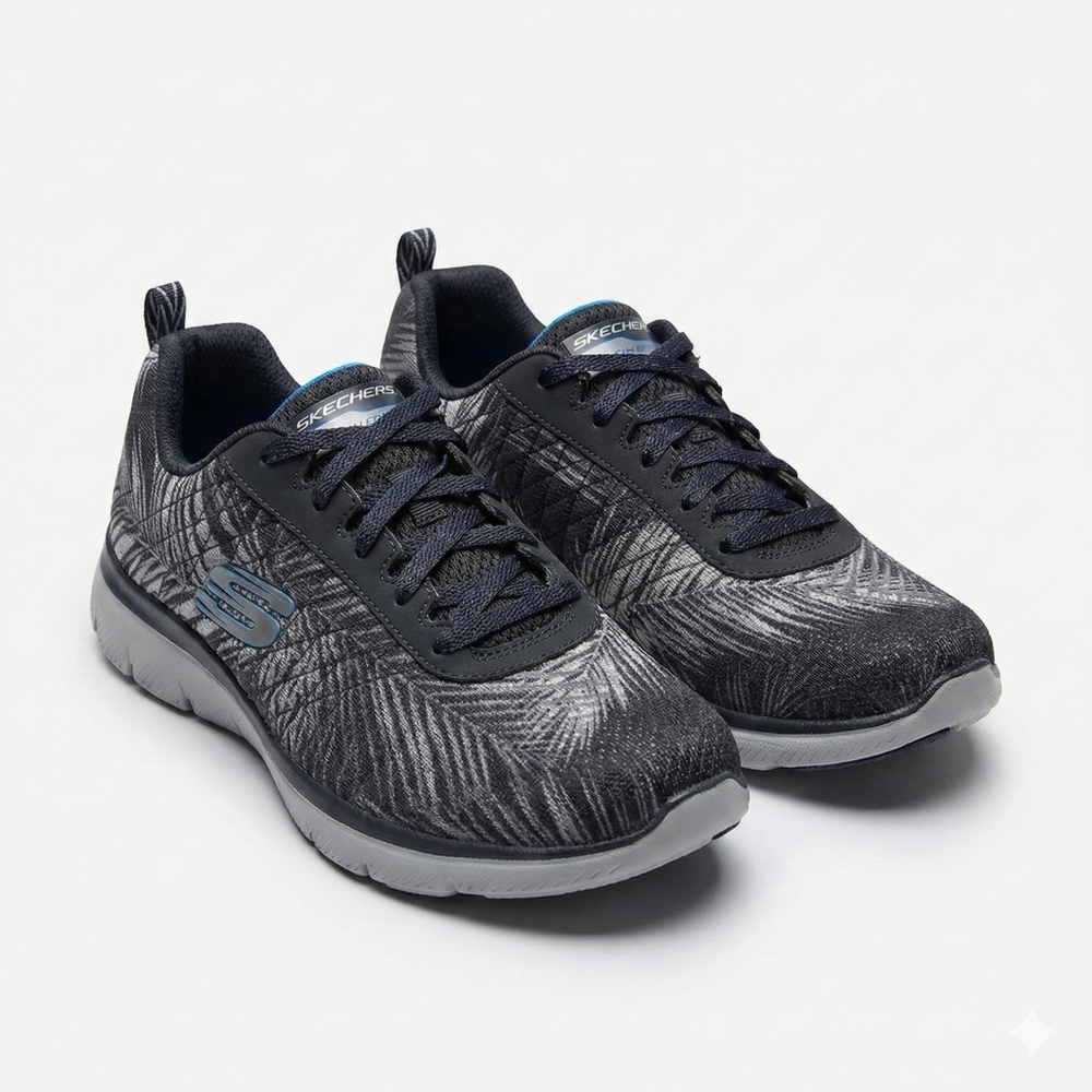 Skechers Black Sneakers with Dynamic Textured Upper